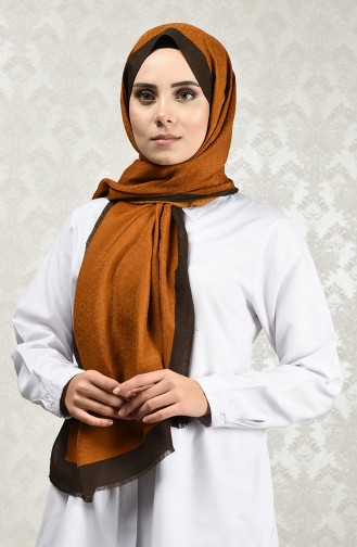 Monogram Shawl Brown tobacco 3008MN-10