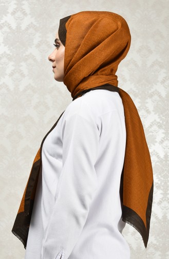 Monogram Shawl Brown tobacco 3008MN-10