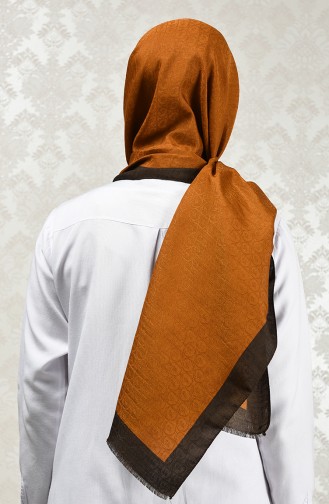 Monogram Shawl Brown tobacco 3008MN-10