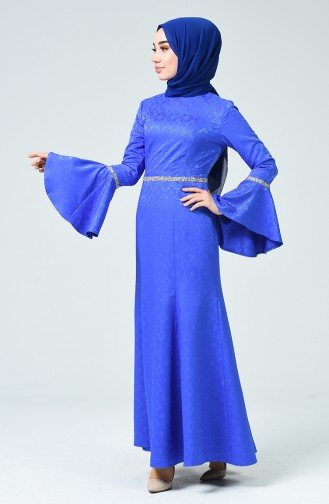 Purple Hijab Evening Dress 60081-02