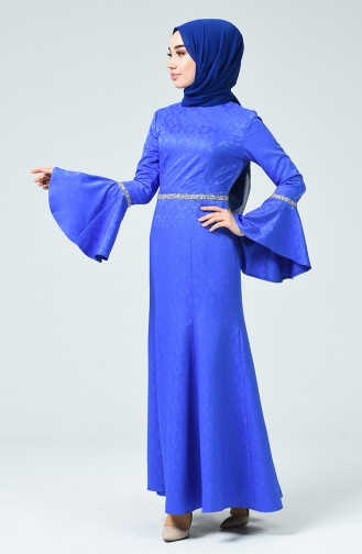 Evening Dress with Stones 60081-02 Purple 60081-02