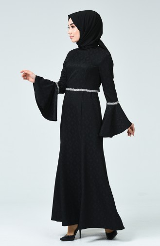 Habillé Hijab Noir 60081-04