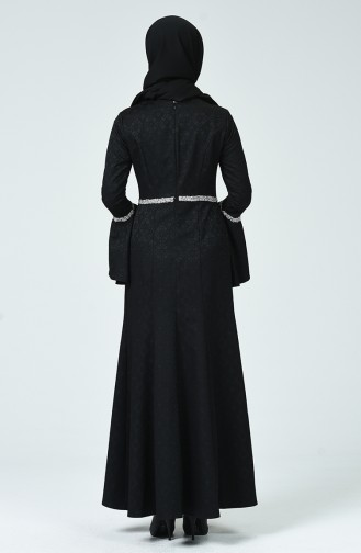 Schwarz Hijab-Abendkleider 60081-04