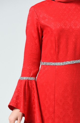 Robe de Soirée Avec Pierre 60081-05 Rouge 60081-05