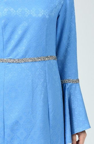 Robe de Soirée Avec Pierre 60081-06 Bleu 60081-06