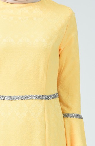 Robe de Soirée Avec Pierre 60081-09 Jaune 60081-09