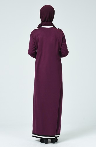 Plum Hijab Dress 8022-03