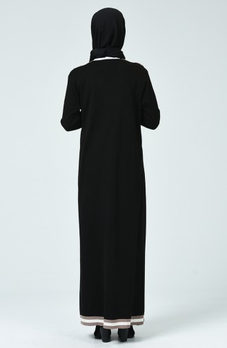Black Hijab Dress 8022-05