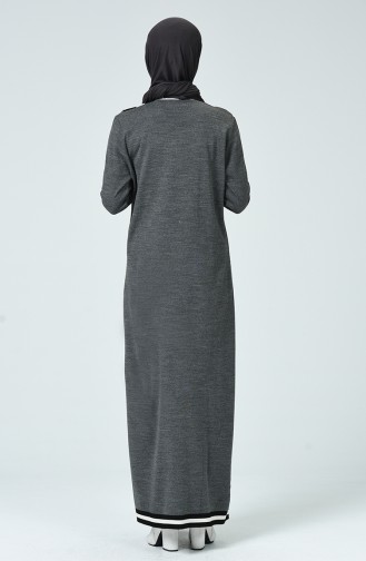 Anthracite Hijab Dress 8022-06