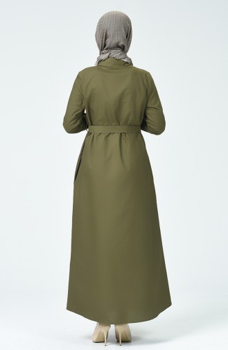 Khaki Hijab Dress 60080-03