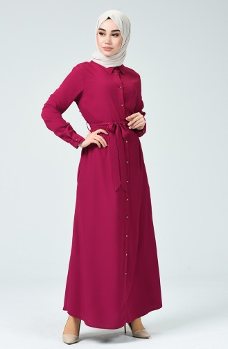Plum Hijab Dress 60080A-01