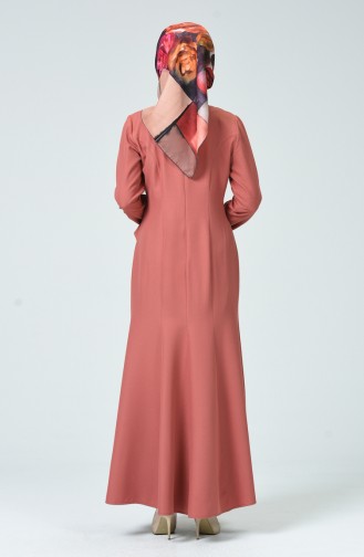 فستان زهري باهت 60086-07