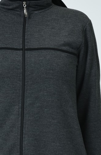 Zippered Tracksuit Set Anthracite 3000-03