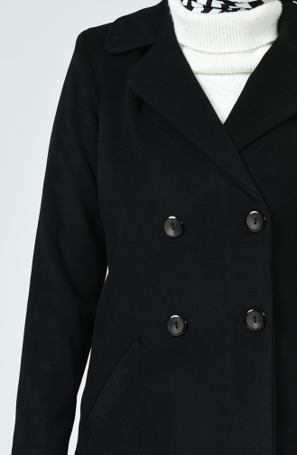 معطف طويل أسود 0276-01