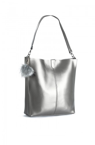 Silver Gray Shoulder Bag 10664GU