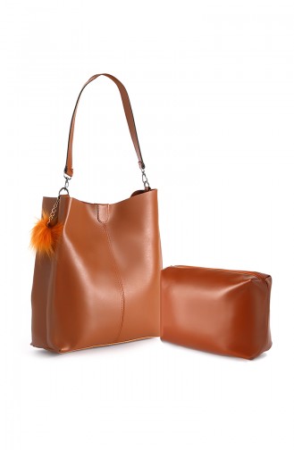 Brown Shoulder Bags 10664KA
