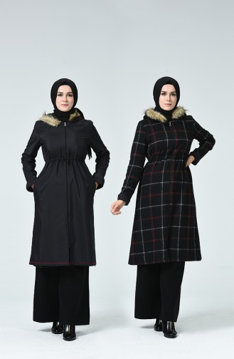 Çift Taraflı Kaban 6831-11 Siyah