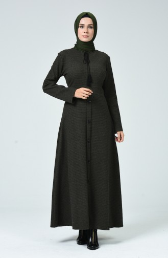 Khaki Hijab Dress 81750-03