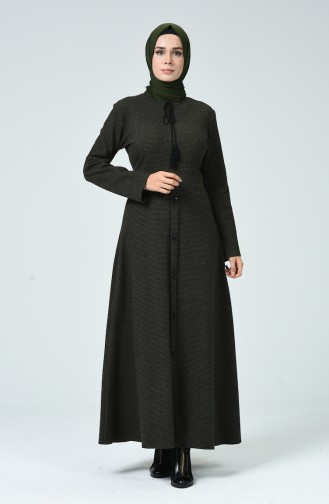 Khaki Hijab Kleider 81750-03