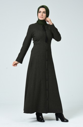 Khaki Hijab Kleider 81750-03