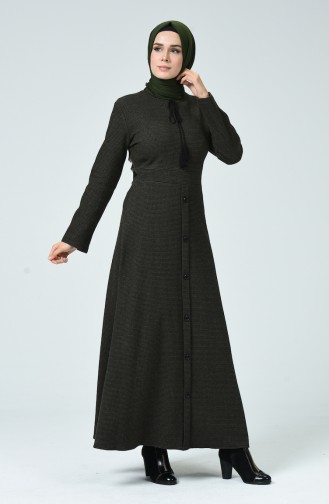 Khaki Hijab Dress 81750-03