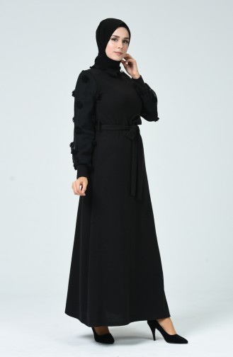 Black Hijab Dress 81761-01