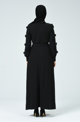 Schwarz Hijab Kleider 81761-01