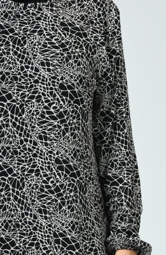  Robe Lycra à Motifs 0045-01 Noir 0045-01