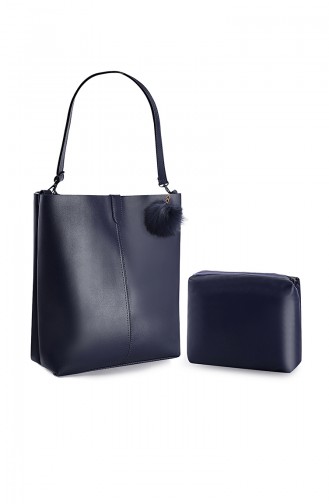 Navy Blue Shoulder Bags 10664LA