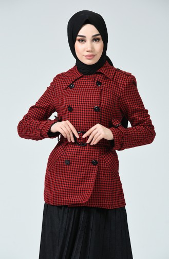 Geknöpfte Jacke 2515A-01 Rot 2515A-01