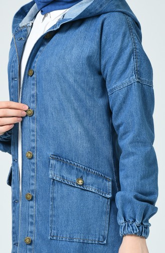 Jeans Jacke mit Kapuze 6074-02 Jeans Blau 6074-02