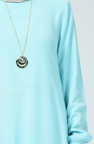 Kleid aus Şile-Stoff mit Halskette 0023-0-10 Minzengrün 0023-10