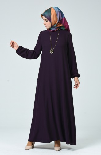 Kleid aus Şile-Stoff mit Halskette 0023-07 Lilafarbig 0023-07