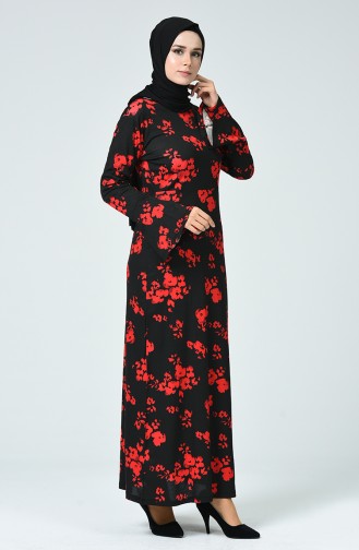 Black Hijab Dress 4331-01