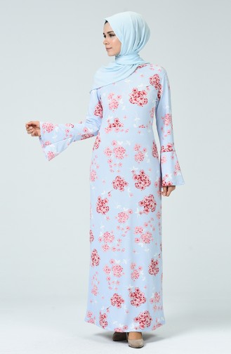 Baby Blue Hijab Dress 4331C-01