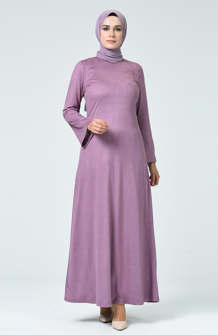 dusty rose gown with sleeves