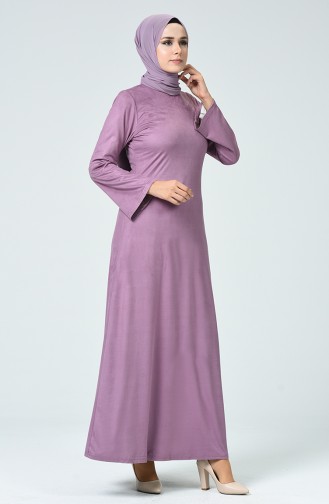 Beige-Rose Hijab Kleider 1346-01