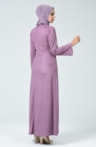 Beige-Rose Hijab Kleider 1346-01