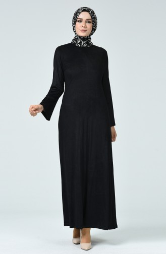 Black Hijab Dress 1346-03