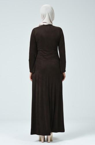 Brown Hijab Dress 1346-05