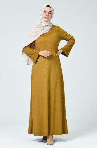 فستان أصفر خردل 1346-06