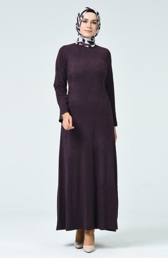 Plum Hijab Dress 1346-07