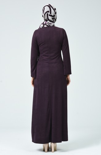 Plum Hijab Dress 1346-07