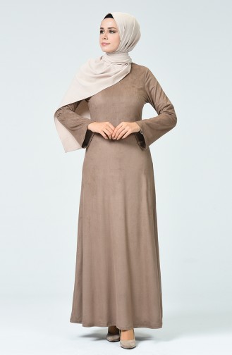 فستان كستنائي 1346-09