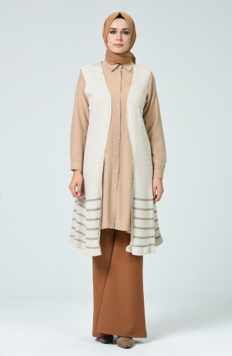 Beige Waistcoats 8040-08