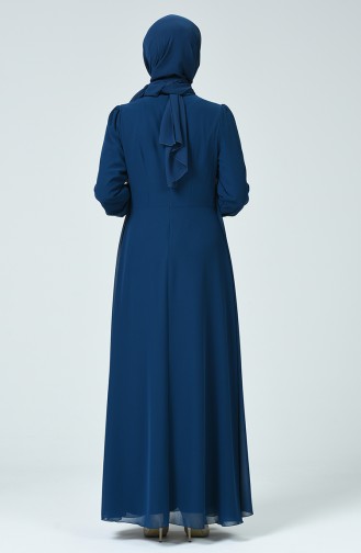 فستان أزرق زيتي 52700-07