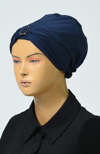 Maillot de Bain Hijab à Motifs 0406-01 Bleu Marine Moutarde 0406-01