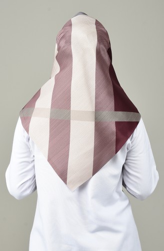 Dijital Baskılı Tafta Eşarp 95315-06 Mürdüm