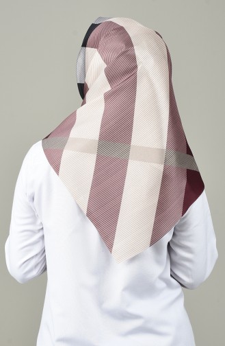 Dijital Baskılı Tafta Eşarp 95315-06 Mürdüm