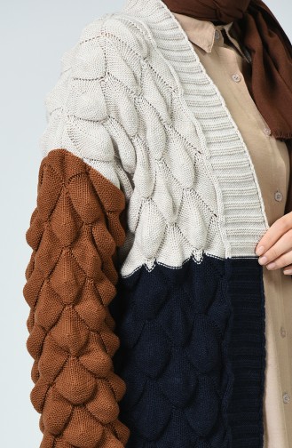 Gilet Tricot 0940-06 Beige Bleu Marine 0940-06